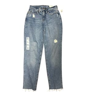 Old Navy Women's High Rise Curvy OG Ankle Distressed Jeans